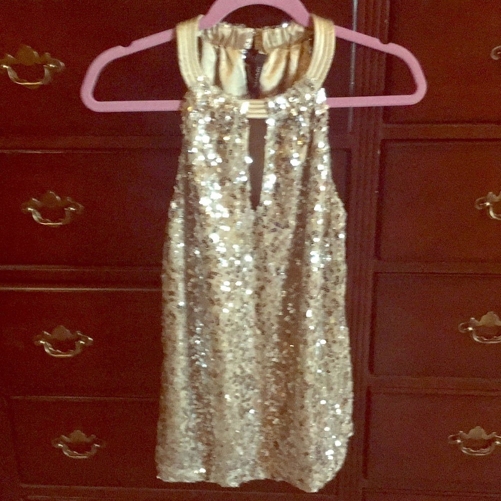 TAHARI sequins blouse